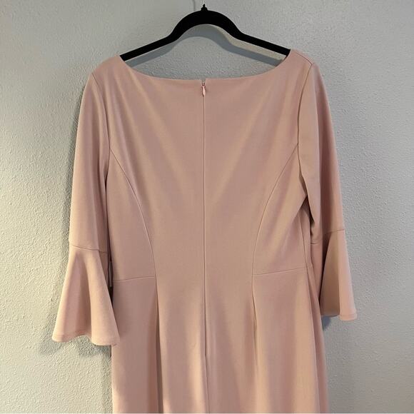 New Harper Rose Blush Mauve Pink Knee Length Bell Sleeve Dress Women's size 14 - Picture 3 of 5